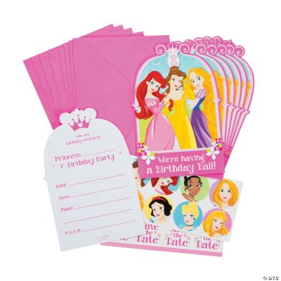 Disney Princess 1st Birthday Invitations With Seals