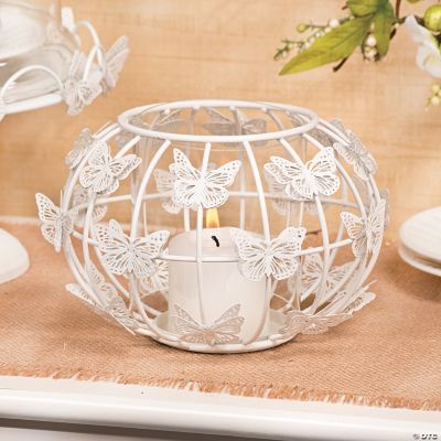 Round Butterfly Candleholder