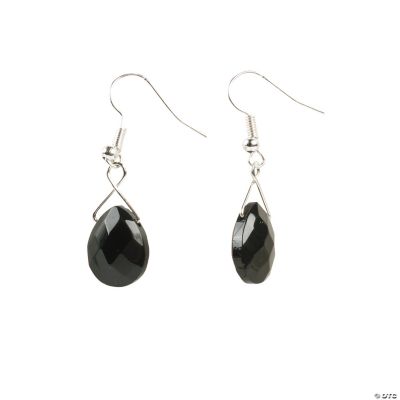 Black Briolette Earrings
