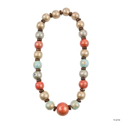 Painted Wood Bead Necklace
