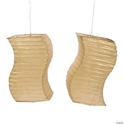 Gold Wave Paper Lanterns