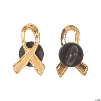 Gold Ribbon Pins