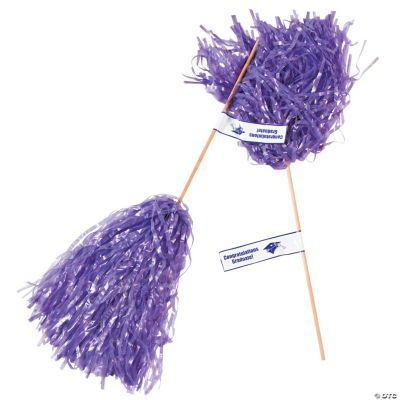Purple Personalized Graduation Spirit Poms