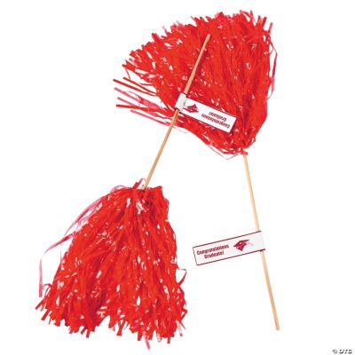 Red Personalized Graduation Spirit Poms