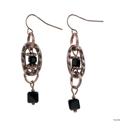 Copper and Black Earrings