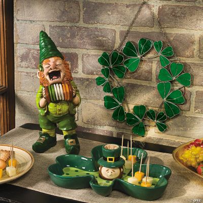 Leprechaun Gnome, Shamrock Wreath & St. Patrick's Day Server