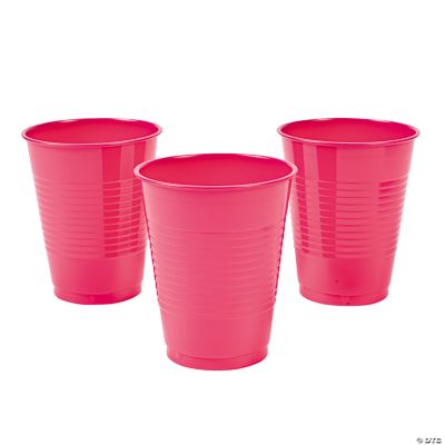 Hot Magenta Disposable Cups