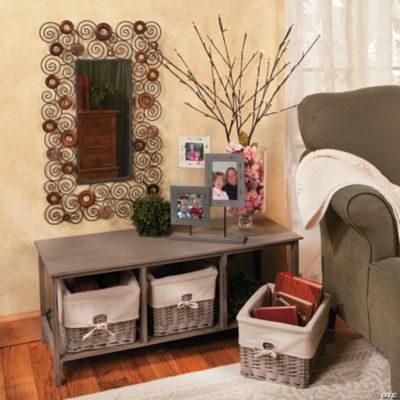Spring Chest with Basket, Mirror & Frames