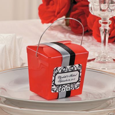 Dual Ribbon Takeout Boxes