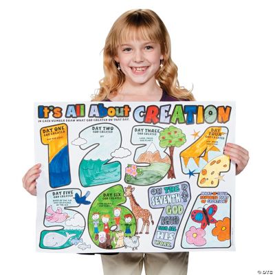Color Your Own ﻿“It’s All About Creation” Posters Oriental Trading
