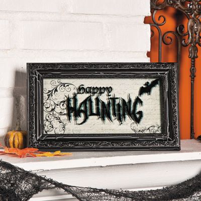 “Happy Haunting” Sign