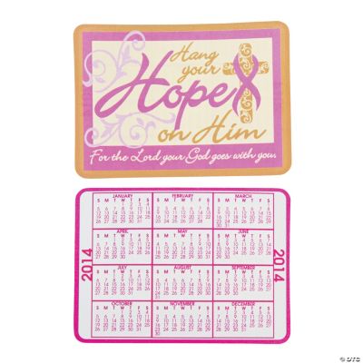 2014 Pink Ribbon Religious Wallet Card Calendars
