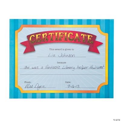 Award Certificate Notebook Tablets