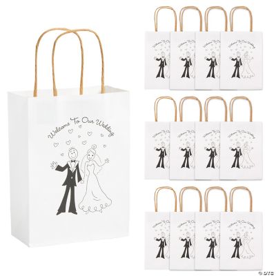 bags wedding  Kraft for Happy paper kraft Wedding Paper Gift Bags Couple