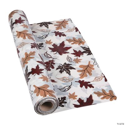 Fall Leaves Plastic Tablecloth Roll