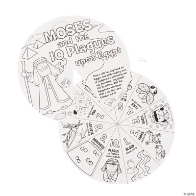 Moses Ten Plagues Wheel Craft Sketch Coloring Page