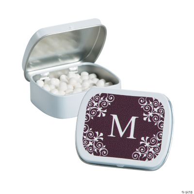Personalized Brown Monogram Mint Tins