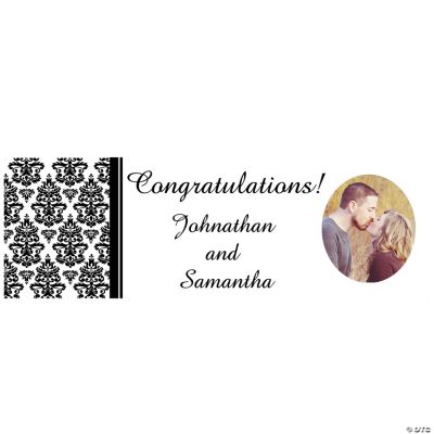 Black & White Wedding Small Custom Photo Banner