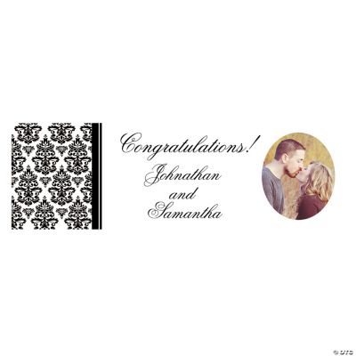 Black & White Wedding Medium Custom Photo Banner