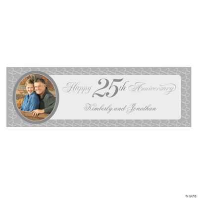 25th Anniversary Small Custom Photo Banner