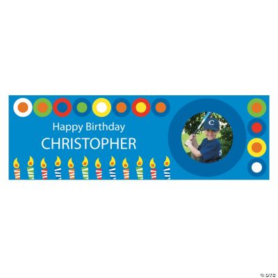 Boys Birthday Medium Custom Photo Banner
