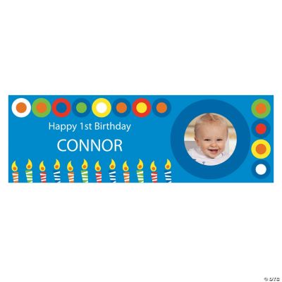 Boys Birthday Small Custom Photo Banner