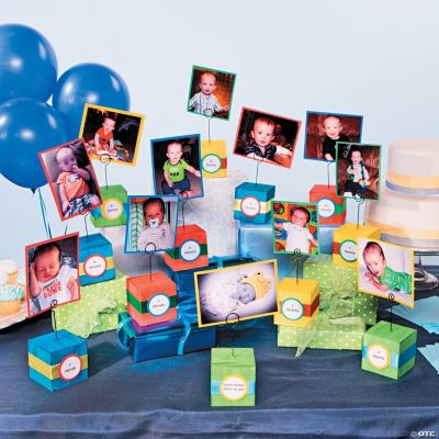 Birthday Block Centerpieces