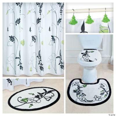 Black & White Floral Bathroom Collection