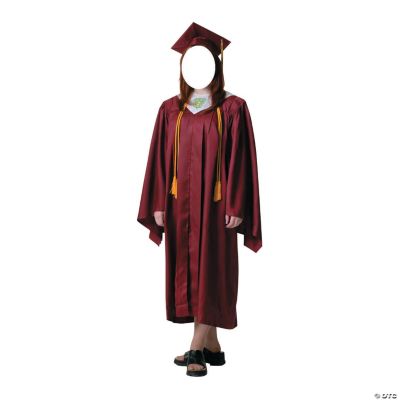 Female Graduate Red Cap & Gown Stand-In