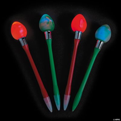 LightUp Christmas Bulb Pens Oriental Trading