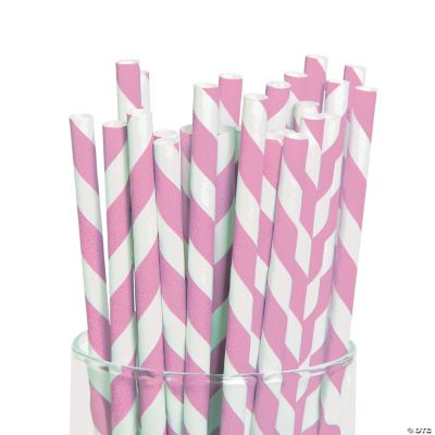 Pink Striped Straws