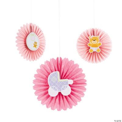 Teddy Baby Pink Hanging Fans