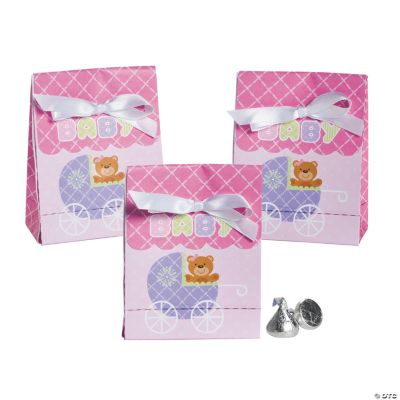 Teddy Baby Pink Favor Bags