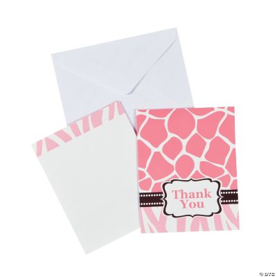 Wild Safari Pink “Thank You” Cards
