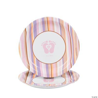 Tiny Toes Pink Dessert Plates