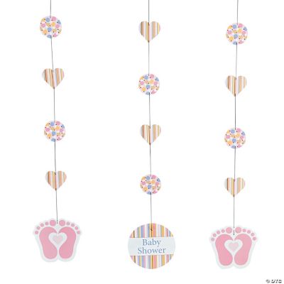Tiny Toes Pink Hanging Cutouts