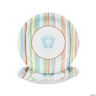 Tiny Toes Blue Dessert Plates