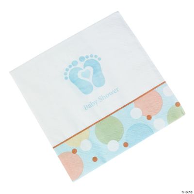 Tiny Toes Blue Luncheon Napkins