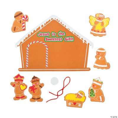 Gingerbread Nativity Sign Craft Kit Oriental Trading