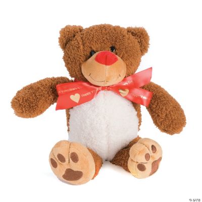 Cuddling Plush Bear With Personalized Ribbon
