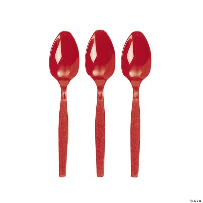 Solid Color Plastic Spoons