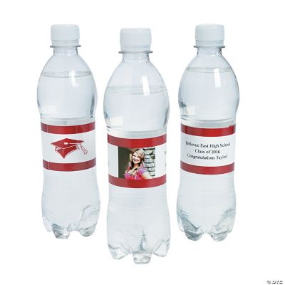 Custom Photo Class Of Water Bottle Labels - Burgundy