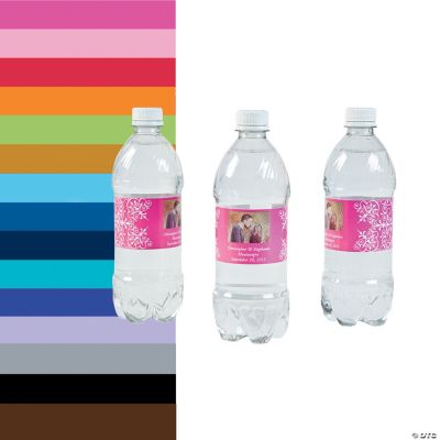 Custom Photo Wedding Water Bottle Labels