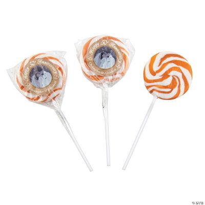 50th Anniversary Wedding Custom Photo Swirl Pops