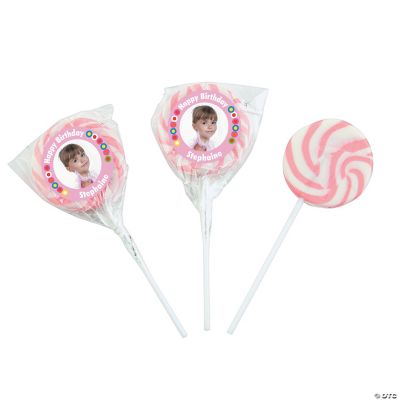 Birthday Girl Custom Photo Swirl Pops