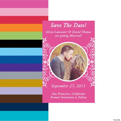Custom Photo Monogram “Save The Date” Magnets