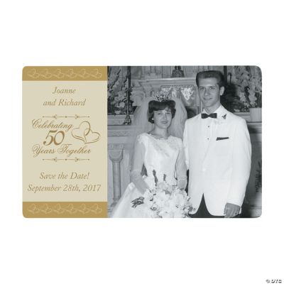 Customized 50th Wedding Anniversary Photo Magnets