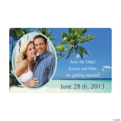 Customized Tropical Announcement Photo Magnet