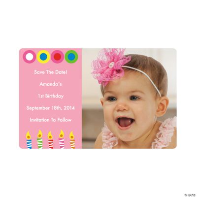 Personalized Girl Birthday Photo Magnet