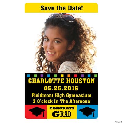 “Class Of” Graduation Announcement Custom Photo Magnets